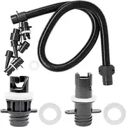 Paddle Board Pump Adapter Set, Practical Paddle Board Accessories, 1 Pump Hose 6 Air Nozzles, for Inflatable Boats, Rafts, Kayak, Floats