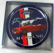 121686 FORD MUSTANG RED CONVERTABLE DISPLAY COLLECTORS PLATE WITH STAND