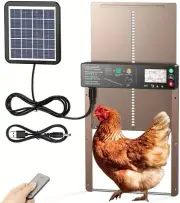 Giantz Automatic Chicken Coop Door Solar Powered with Timer Anti-Pinch Opener (D