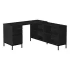 60 Black L Shape Computer Desk