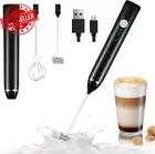 Handheld Electric Milk Frother 3-Speed USB Rechargeable Coffee Mixer Whisk Set