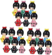 [Zerodeko] 18pcs Japanese Kimono Dolls Creative Doll Ornament for Home Decor with Distinctive Design Elegant Cultural Accent for Stylish Tabletop Display