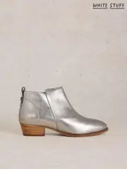 White Stuff Metallic Willow Leather Ankle Boots (E86968) | $182