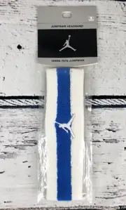 Vintage Nike Michael Jordan Jumpman Sweat Headband Blue & White - NEW