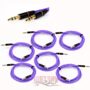 6X 3.5MM AUX MALE AUDIO EXTENSION CABLE CORD PURPLE FOR GALAXY S4 NOTE 2 3 NEXUS