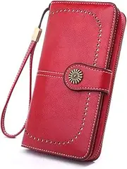 [SKUZA] Wallet,Card Bag,Women Wallet RFID Blocking Leather Wallets for Women Long Zipper Large Ladies Clutch Bag Female Purses Card Holder (W006)