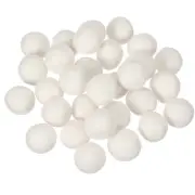 30 Pcs Wool Felt Balls Beads, 0.8 Inch Handmade Felt Pom Poms, White