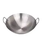 Stainless Steel Wok Practical Restaurant Skillet for Food Simmering Stewing