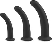 FST Anal Plug Trainer Kit,3 Piece Strap-on Harness Dildos with Strong Suction Cup Prostate Massage G-Spot Stimulation Butt Plug Training Set for Beginner