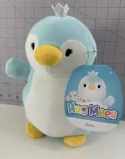 10” Hug Mees RAINA Blue PENGUIN Chick Bird Crown Squishmallow Plush Toy W/ Tag
