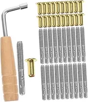 GALPADA 1 Set Lyre Harp Tuning Pin Set with Wrench of Durable Lyre Accessories for Easy Installation and Reliable Tuning Parts for Musicians and Enthusiasts