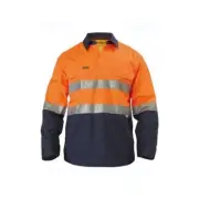 4x Taped Hi Vis Closed Front Cool Lightweight Shirt