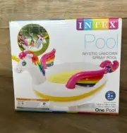 Intex Inflatable Rainbow Mystic Unicorn Spray Pool 107in X 76 in X 41 in- age 2+