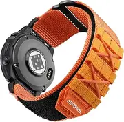 Tactical Rugged Bands Compatible with Fenix 7/6/5 Forerunner 965/955/945/935/745/Approach S62/S60/Epix/Epix 2, 22mm Quick Fit Nylon Watch Band Replacement for Garmin Instinct 2 Solar