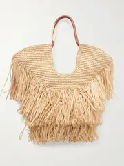 [Zimmermann] Zimmermann - Goldentime Small Fringed Raffia Tote - Neutral - One size One size Neutrals