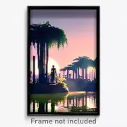 Pixel Art Poster - Thin Oasis (8 Bit Psychedelic Trippy Weird Video Game Print)