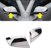 3-Layers Shiny Chrome Plated Parts Accessories Top Half Side Mirror Cover Des...