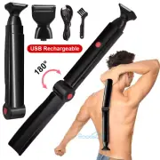 Ultimate Electric Back Shaver for Men Long Handle Body Hair Removal Razor USB