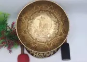 10" Handcrafted Meditating Yogi Singing Bowl Set: Awaken Your Spiritual Journey-