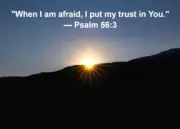 "When I am afraid, I put my trust in You." Bible Psalms on Fridge Magnet 3 layer