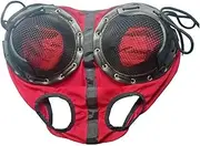 Amagogo Horse Goggles Blinkers for Horses Premium Equestrian Glasses Protective Net, Red