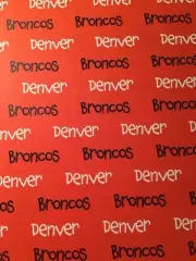 Denver Broncos 12x12 Scrapbook Paper u choose background color