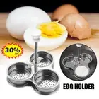 Egg Poacher Pan Steel-Poached Egg Cooker Perfect Maker Spring Handle=