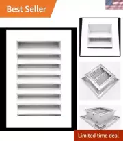 8"W x 16"H Aluminum Exterior Gable Louver Vent For Walls & Crawlspace - Weath...