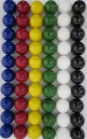 60 LARGE 7/8" (22mm) Replacement Chinese Checker Board Game Solid GLASS MARBLES