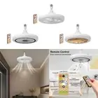 Ceiling Fan with Light, LED Ceiling Fans with Low Profile, with Control, E27,