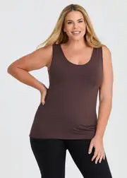 [Taking Shape] Taking Shape Bamboo Base Cami Size 16 in HOT Chocolate - Plus Size Women's Basics Hot Chocolate