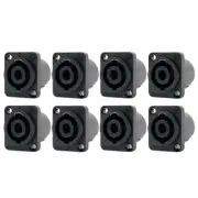 8x Neutrik NL4MP 4 Pole Speak On Connector Chassis Panel Mount Speaker Terminal