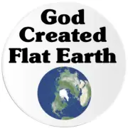 God Created Flat Earth - Circle Sticker Decal 3 Inch