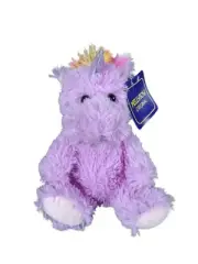 Kellytoy Unicorn Plush Purple Lavender Stuffed Animal Rainbow Mane Tail Sitting