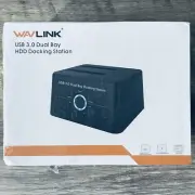 NEW Wavlink USB 3.0 to SATA Dual Bay Hard Drive Docking Station WL-ST334U NOS