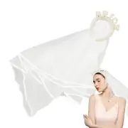 Veil Pearl Headband Wedding Hen Night Party Accessories Bride To Be Headdress