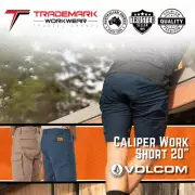 Volcom Workwear Mens Caliper 20' Work Shorts (A0902001) 28-42