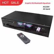 666BT 220V 40-band Stereo Graphic EQ Bluetooth Audio Equalizer Support USB