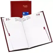 2025 Brownline CB389.RED Daily Planner Diary, Hard Cover, 8-1/4 x 5-3/4"