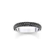 Buy Thin band ring with black zirconia by Thomas Sabo online - THOMAS SABO Australia