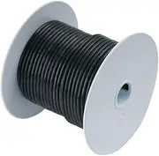 Ancor 106025 Marine Grade Electrical Primary Tinned Copper Boat Wiring (12-Gauge, Black, 250-Feet)