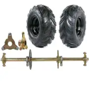 810mm Rear Axle Kit 428 Sprocket 3 Stud Wheel Hub 6" Wheels ATV Go kart Drift