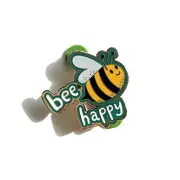 Cute Enamel Pin Bee Happy Pin Fun Cool Lapel Pin for Women Kids for Backpacks