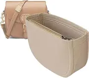 Lckaey Felt Insert Purse Organizer for Dior saddle bag bobby liner bag Dior handbag storage bag2045beige-M