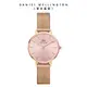 Daniel Wellington 手錶 Petite Melrose Pink 28mm柔光粉玫瑰金米蘭金屬錶-粉紅錶盤-玫瑰金框(DW00100368)