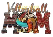 Sublimation Print Western Volleyball Mom Ready to Press Heat Transfer