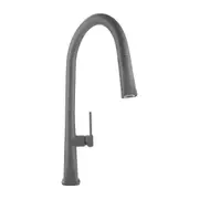 Kitchen Tap Granite Grey Pull Out Laundry Sink Mixer Swivel Spout Basin Faucet