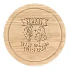 Beware Crazy Mac And Cheese Lady Round Chopping Cheese Board Funny Food Lover