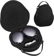 Canboc Airpods Max Case for Apple AirPods Max Wireless Over-Ear Headphones, Hard Carrying Travel Smart Headphones Case, Extra Space fits Cable, Charger, Upgrade-Black(Fabric)