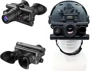 HUVIOVED Head-Mounted Night Vision Monocular/Binoculars, Night Vision Goggles for Adults, Digital Infrared Night Vision Scope with 32GB Memory Card and 1.28-Inch Dual Circular Screen
